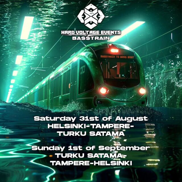 𝐁𝐀𝐒𝐒𝐓𝐑𝐀𝐈𝐍 𝐓𝐎 𝐁𝐀𝐒𝐒 𝐁𝐎𝐀𝐓 🚅

Basstrain tulee taas, tällä kertaa kuljettaen väkeä Turkuun Bass Boatille ja takaisin! Varasimme tällä kertaa suoraan käyttöömme koko VR:n junan, ja jälleen kerran tarjolla on eri genrejen musiikkia useassa eri vaunussa. Tämän tyylikkäämpää menopeliä Bass Boatille ja takaisin ei ole, ja kukapa ei haluaisi aloittaa juhlia vielä aikaisemmin? 😎

Juna lähtee Helsingin päärautatieasemalta ja kulkee Hämeenlinnan ja Toijalan kautta Tampereelle. Tampereelta juna kulkee suoraan Turun satamaan, josta on vain muutaman kymmenen metrin matka Baltic Princessin terminaaliin. Kun Bass Boat palaa satamaan, kuljettaa Basstrain juhlakansan takaisin samaa reittiä. Luvassa on siis yli 4,5 tuntia hyvällä musiikilla höystettyä matkaamista per suunta, mikäli nouset kyytiin Helsingistä!

Liput Basstrainiin maksavat 53 €. Hinta on sama riippumatta siitä, miltä pysäkiltä nouset kyytiin. Liput tulevat myyntiin Biletissä ylihuomenna lauantaina 27.7. klo 12. Ole siis tuolloin valmiina, sillä nämä tullaan viemään käsistä!

Huom! Basstrainin lippu ei oikeuta pääsyä Bass Boattiin. Tarvitset hytin Bass Boatilta, jotta pääset nousemaan laivaan. 🙏

#bassboat #basstrain #hardvoltage #kult #electriccarneval #vr #hardstylefinland #hardcorefinland #hardstyle #dnb #drumandbass